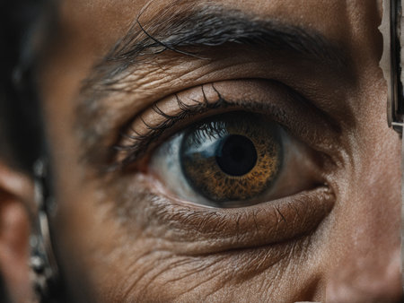 close up of a eye manclose manの素材