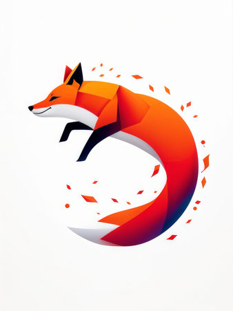 fox logo vector design templateの素材