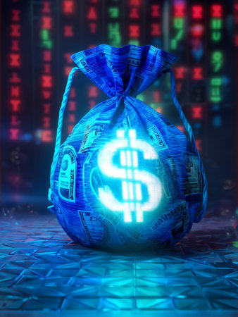 concept of money, 3d renderingの素材