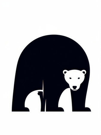 polar bear in the forest.polar forest.の素材