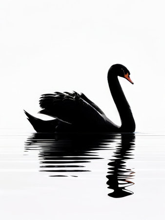 swan on lake, wildlife animals in animalの素材