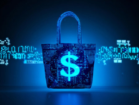 dollar symbol in shopping cart chartの素材