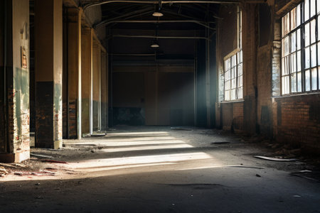 interior view of a factoryの素材