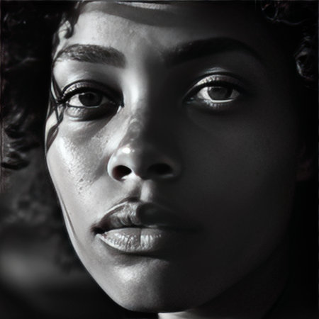 close up portrait of african - american women womanの素材