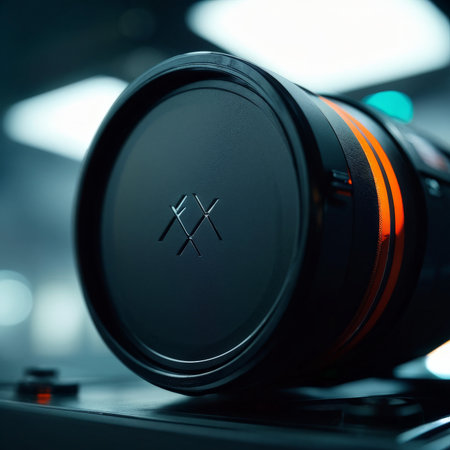 close up of a camera on tableの素材