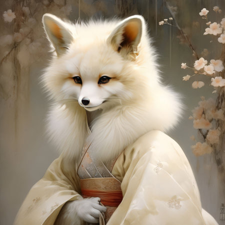 illustration of a foxの素材