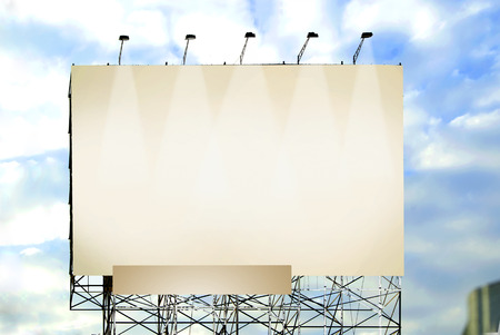 Blank billboard ready for new advertisementの写真素材