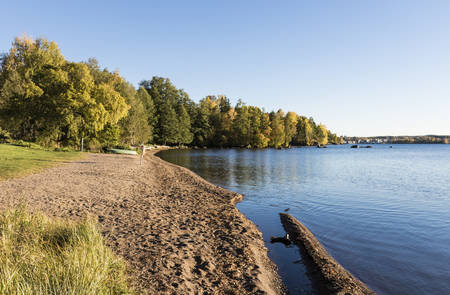 Autumnal beachの写真素材