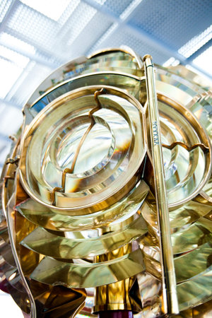 Lamp inside a lighthouse
