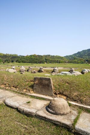 Mireuksa Temple Site, Iksan-si, South Korea.の写真素材