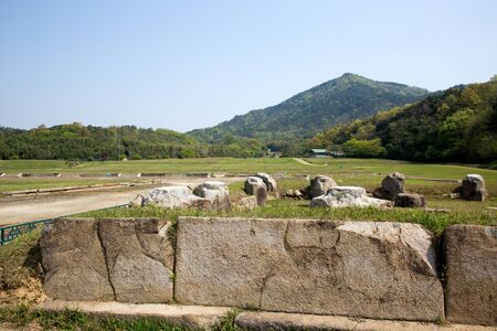 Mireuksa Temple Site, Iksan-si, South Korea.の写真素材