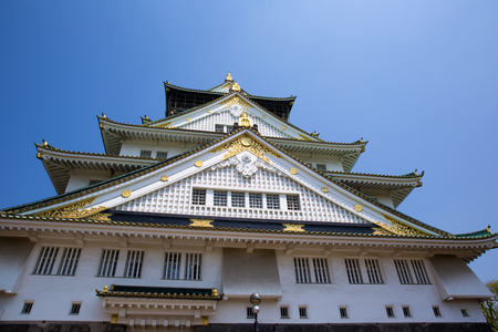 Osaka Castle in Osaka, Japan.のeditorial素材