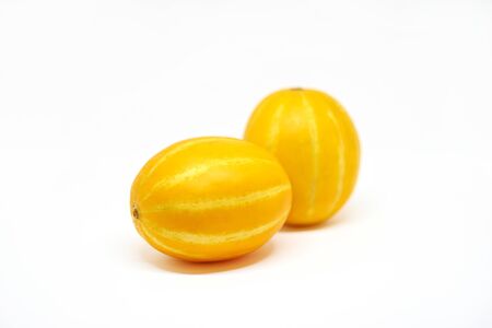 Korean melon on white background.の写真素材