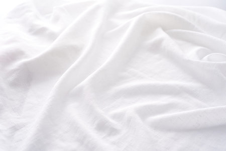 Background image made of white cloth.の写真素材