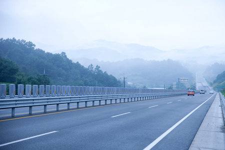 An early morning highway.