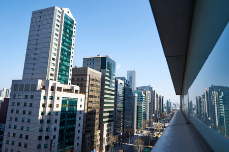 The view of Gangnam in Korea.のeditorial素材
