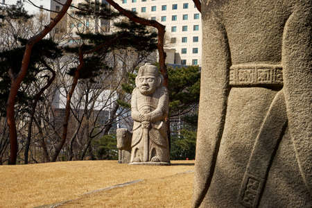 Seonjeongneung Royal Tombs of the Joseon Dynasty located in Gangnam, Korea.のeditorial素材