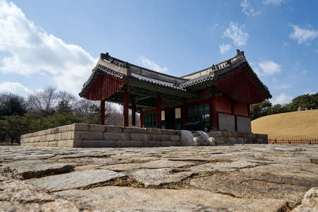 Seonjeongneung Royal Tombs of the Joseon Dynasty located in Gangnam, Korea.のeditorial素材