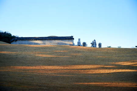 Uireung Royal Tombs of the Joseon Dynasty located in Seoul, Korea.のeditorial素材