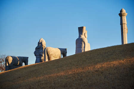 Uireung Royal Tombs of the Joseon Dynasty located in Seoul, Korea.のeditorial素材