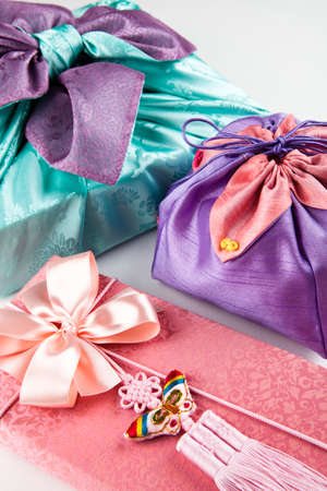 Korean traditional Wrap and gift .の写真素材