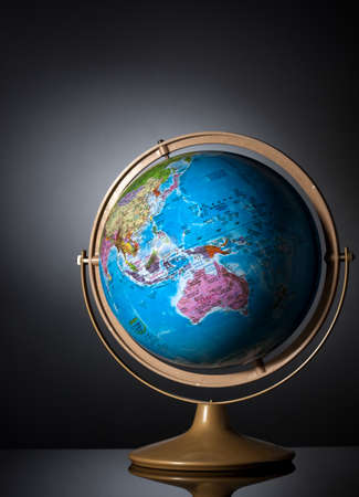 Globe on the black background.の写真素材