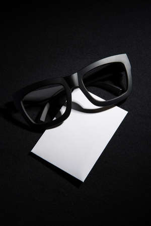 Image of black glassesの写真素材