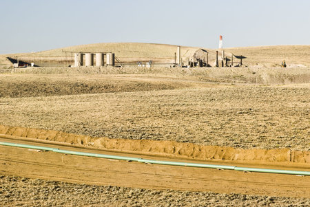 new oil and gas drilling activity in Wyomingの写真素材