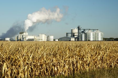An ethanol production plant in South Dakota.の写真素材