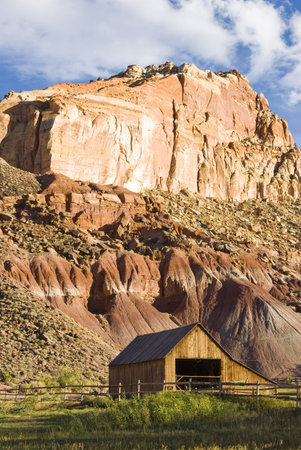 scenic view of Gifford farm in Capital Reef National Parkの写真素材