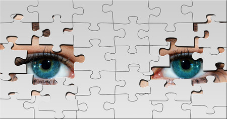 Puzzle eyesの写真素材