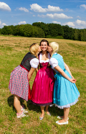 Girl friends in dirndlのeditorial素材