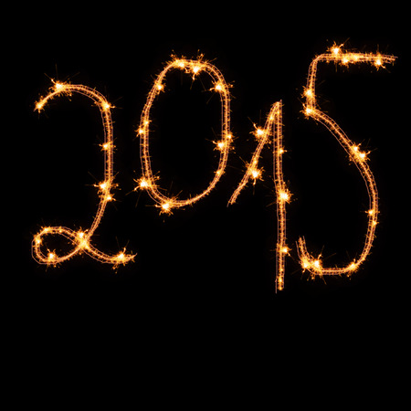 Year 2015 - Numbers with sparkle effectの写真素材