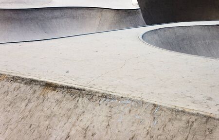 Empty bowl in a concrete skate park.の写真素材