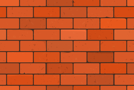 Brick seamless pattern background. Vector wall orange brick texture.のイラスト素材
