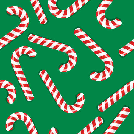 Christmas candy cane background design. Holidays vector seamless pattern.のイラスト素材