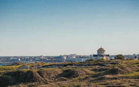 Vladimir Cathedral in Tauride Chersonese. Russia, Republic of Crimea, October.のeditorial素材