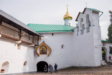 Travel around Russia. Religion. Holy Dormition Pskov-Pechersk (Pskov-Pechersk) Monastery. Russia, Pechora.のeditorial素材