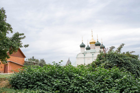The territory of the Zaraisk Kremlin. Zaraisk Kremlin Ensemble. St. Nicholas Cathedral, 1681....