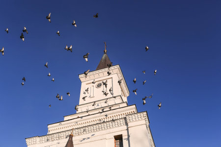 Nikolo-Ugreshsky Monastery, Dzerzhinsky city, Moscow region.Gate tower.の写真素材