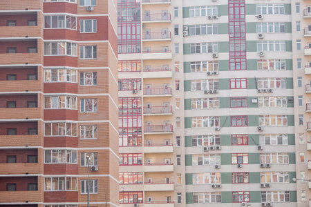 Vidnoye, Leninsky district, Moscow region. Modern high-rise residential buildings with large...