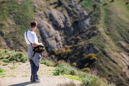 Beautiful panorama. View from the Genoese fortress on the steep seashore. Russia, Republic of Crimea, Balaklavaの写真素材
