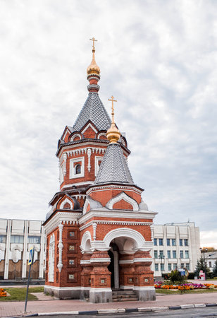 Russia, Yaroslavl city. Alexander Nevsky Chapel, Andropova Street, Golden Ring.の写真素材
