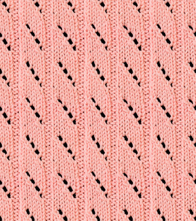 Seamless knitted texture. The horizontal openwork pattern is knitted with coral yarn. Acrylic baby...