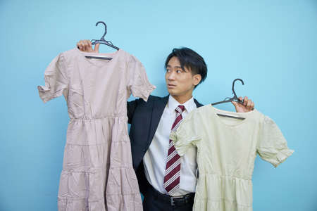 Men working in the fashion industryの写真素材