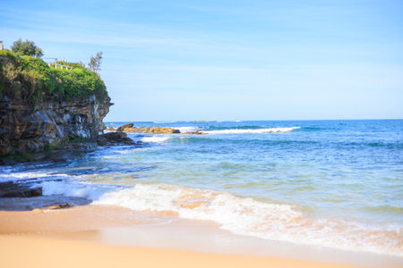 Tropical beach in Bali, Indonesia. Beautiful seascape.の写真素材