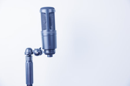 Microphone isolated on a white background with copy space for your textの写真素材