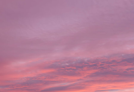 Bright vibrant Purple colors real romantic sunset sky ,nature beauty color background