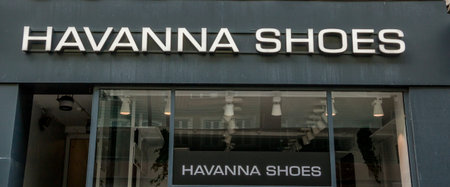 Aarhus, Denmark - 24 March 2020: The logo of the Havanna Shoes building in Aarhus.