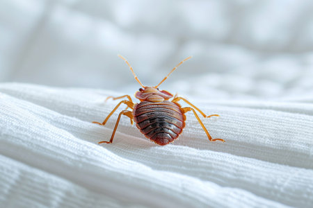 Macro image of a bug on a white background. Insect.の素材